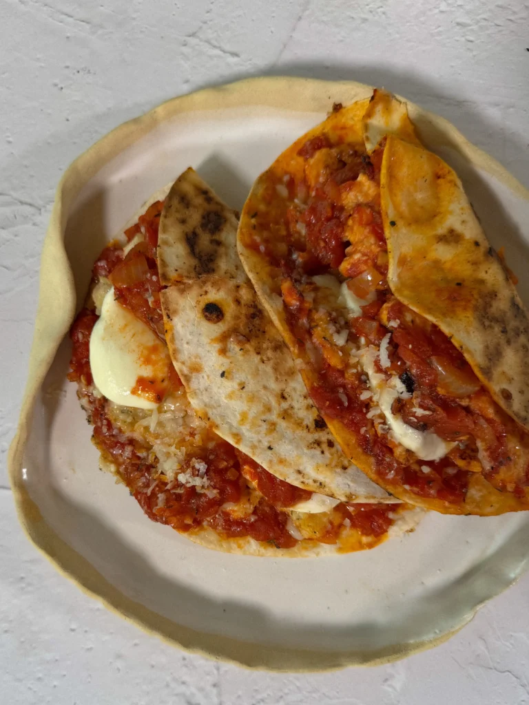 Chicken parmιgiana tacos