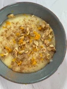 Semolina cream with orange