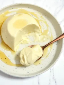 Yogurt panna cotta with honey