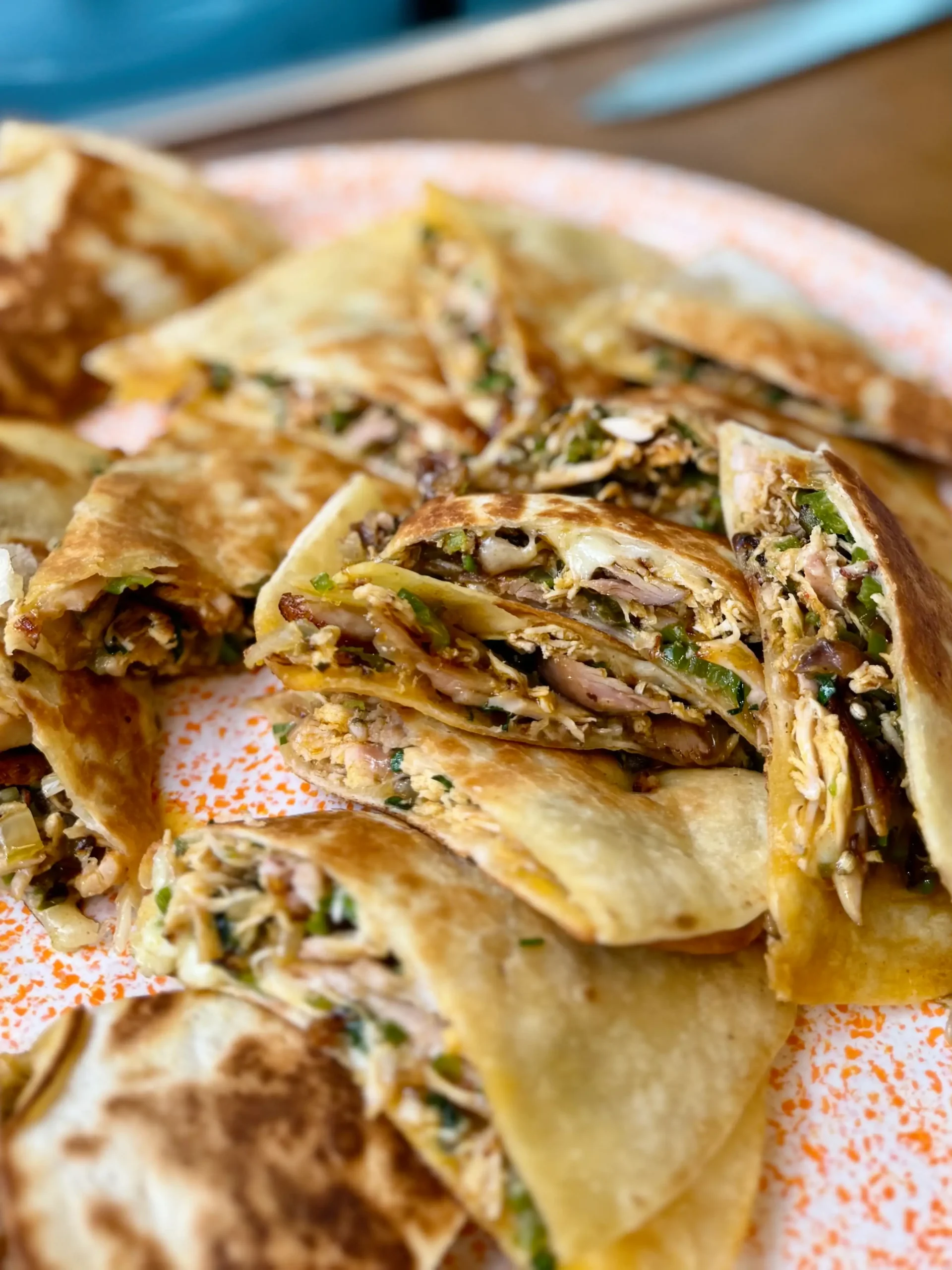 Quesadilla’s με leftover κοτόπουλο από την ψησταριά
