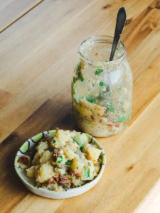 Refreshing jar potato salad