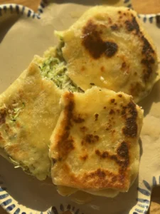 Griddle zucchini pie with feta