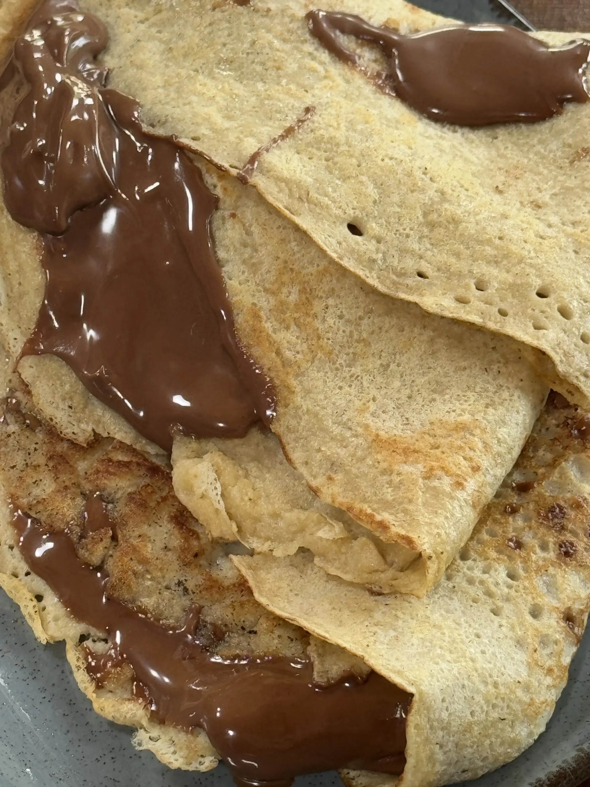 Healthy banana oat crepes