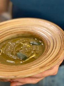 Mushroom soup with herbs