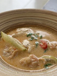 Tom yum soup with shrimp