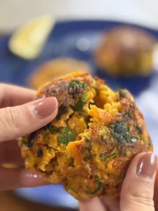 Carrot and shrimp meatballs