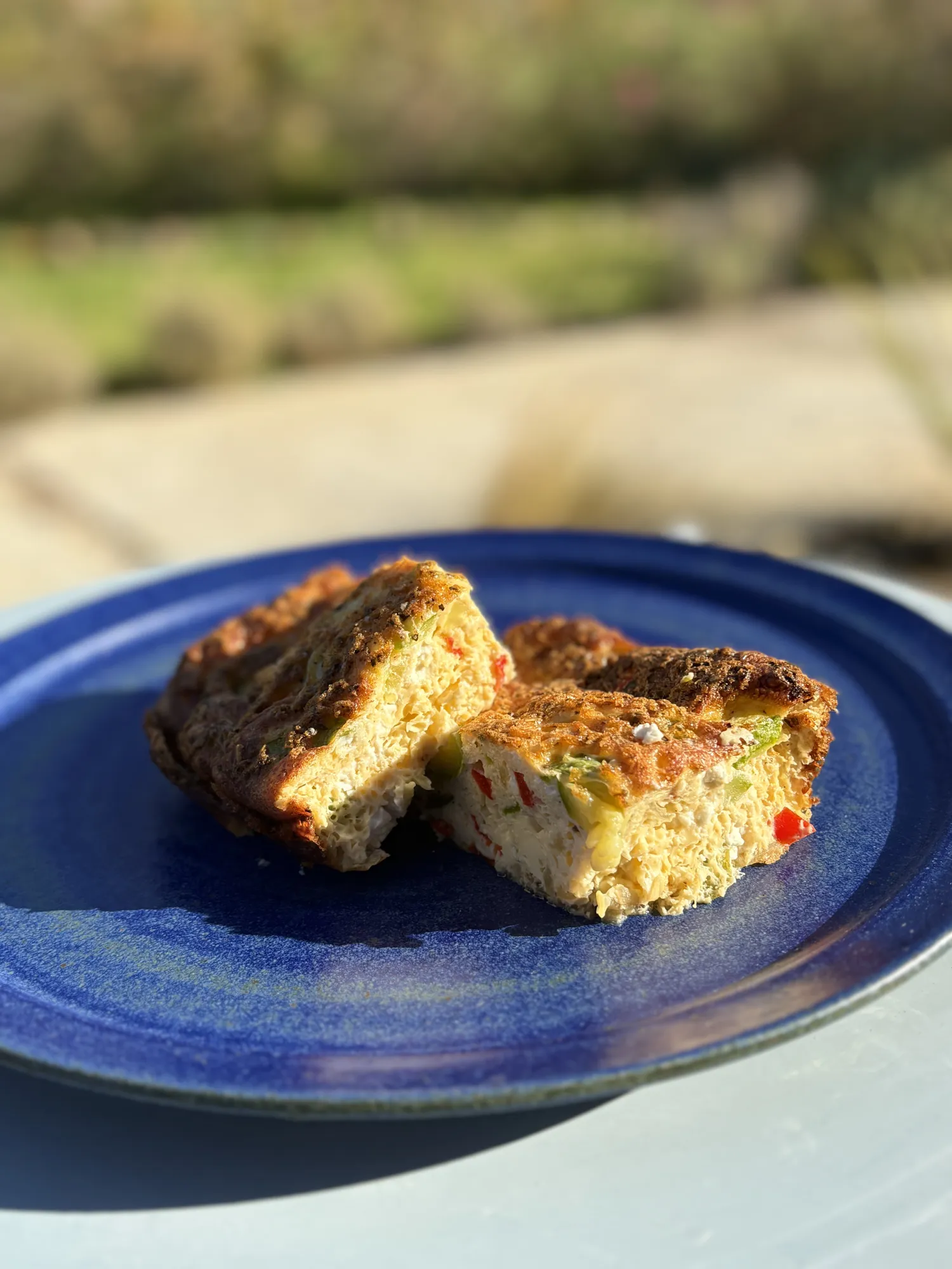 Baked omelette with feta