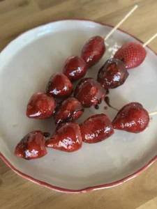 Caramelized strawberries