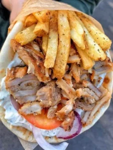 Homemade chicken gyros